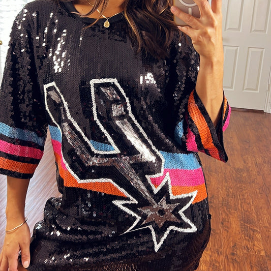 SPURS SEQUIN DRESS