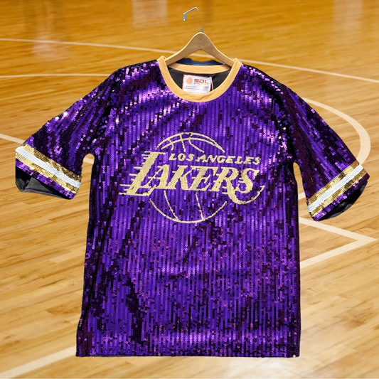 NEW LAKERS SEQUIN GAME DAY JERSEY!