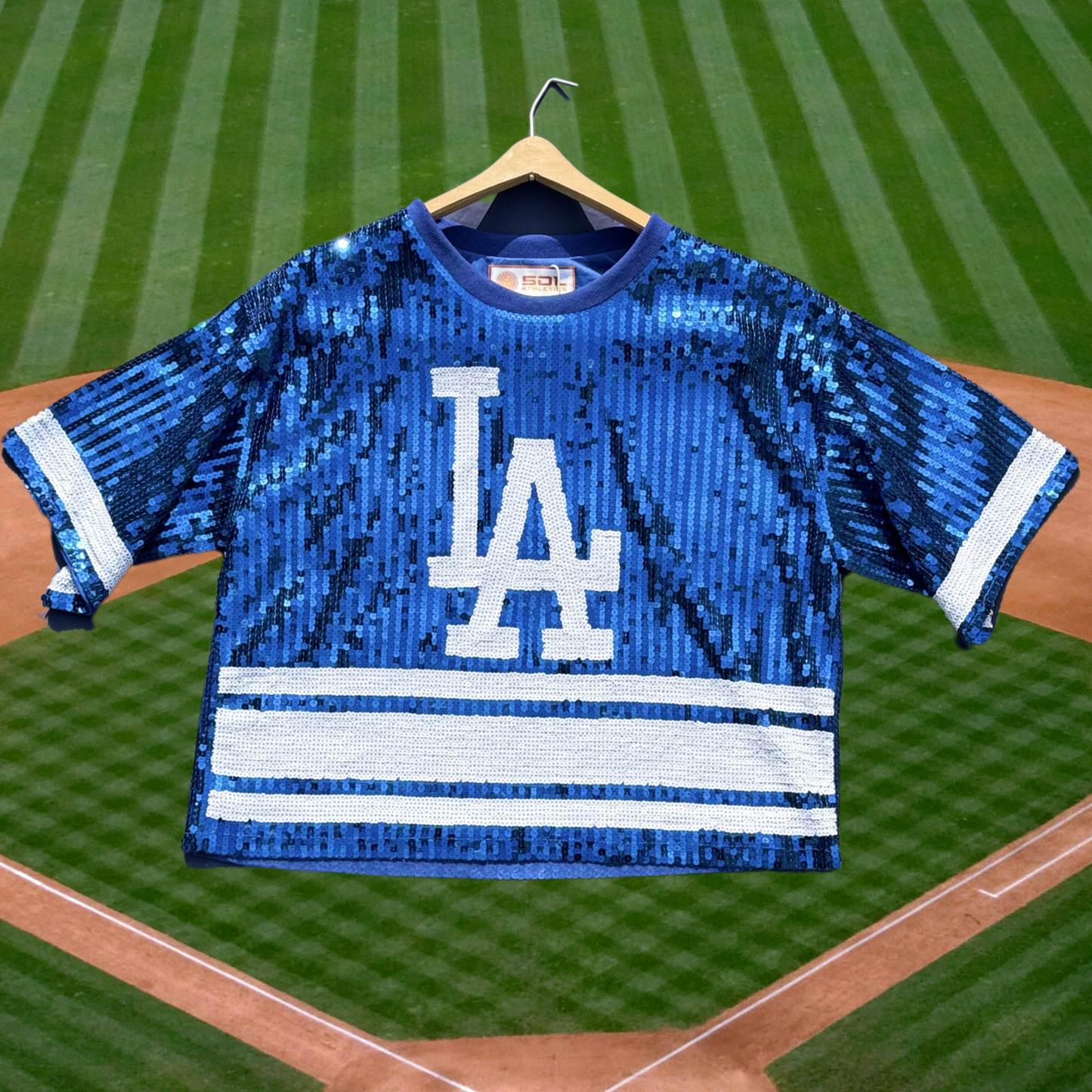 *NEW* LA DODGERS SEQUIN JERSEY TOP