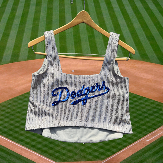 Dodger Crop Sequin Top