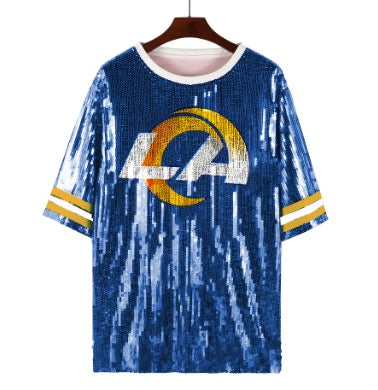 LA Rams Sequin Dress – SOL BOUTIQUE
