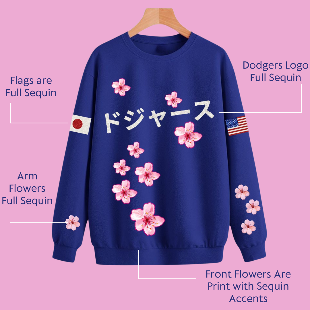 *NEW* Cherry Blossom Sequin Crew