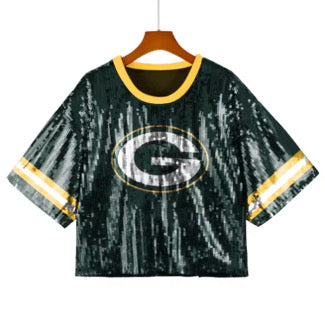 *PreOrder* Green Bay Sequin Top