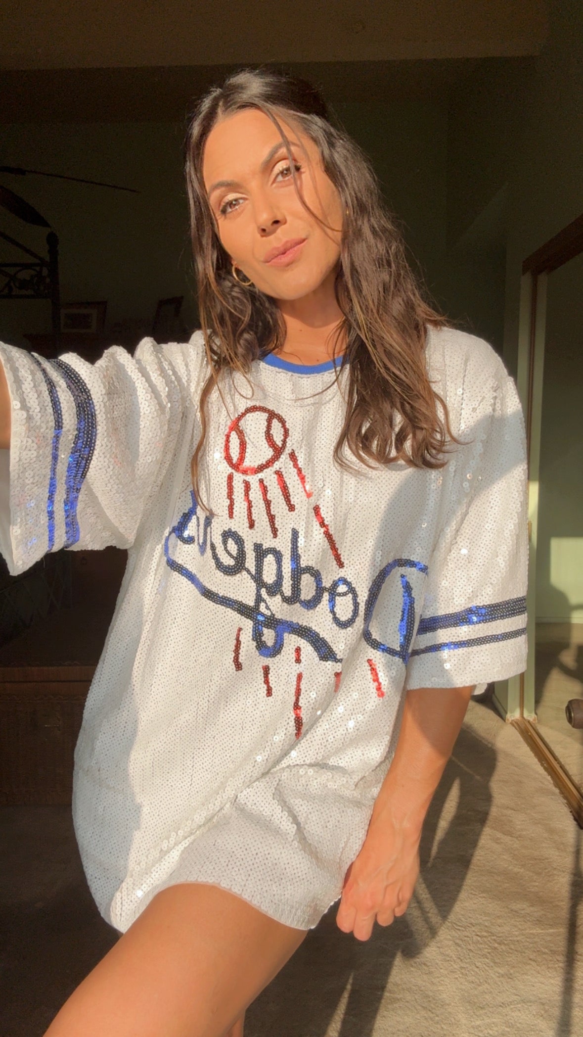 DODGERS SEQUIN GAME DAY DRESS *backorder* DODGERS SEQUIN GAME DAY DRESS *backorder*