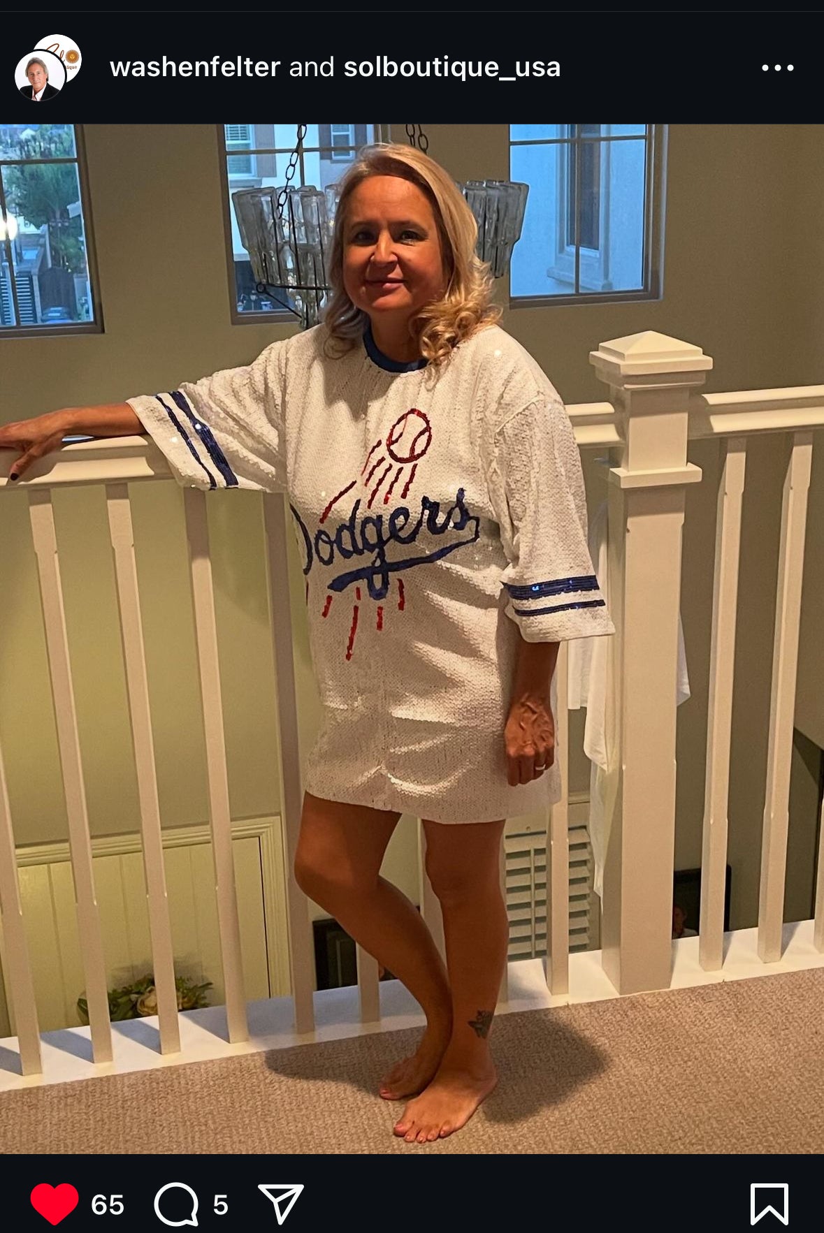 Los Angeles DODGERS SEQUIN GAME DAY DRESS