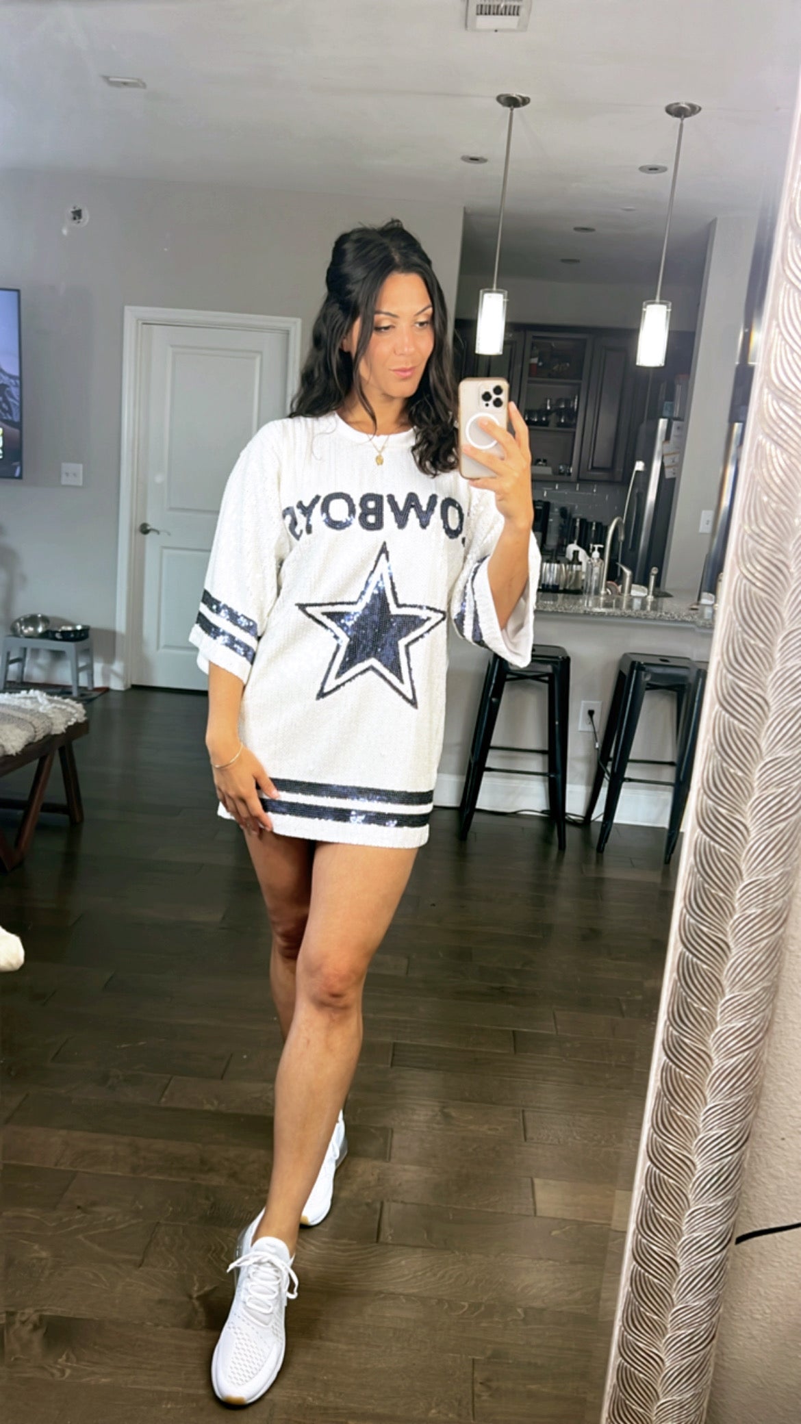 GO COWBOYS! SEQUIN GAME DAY DRESS!