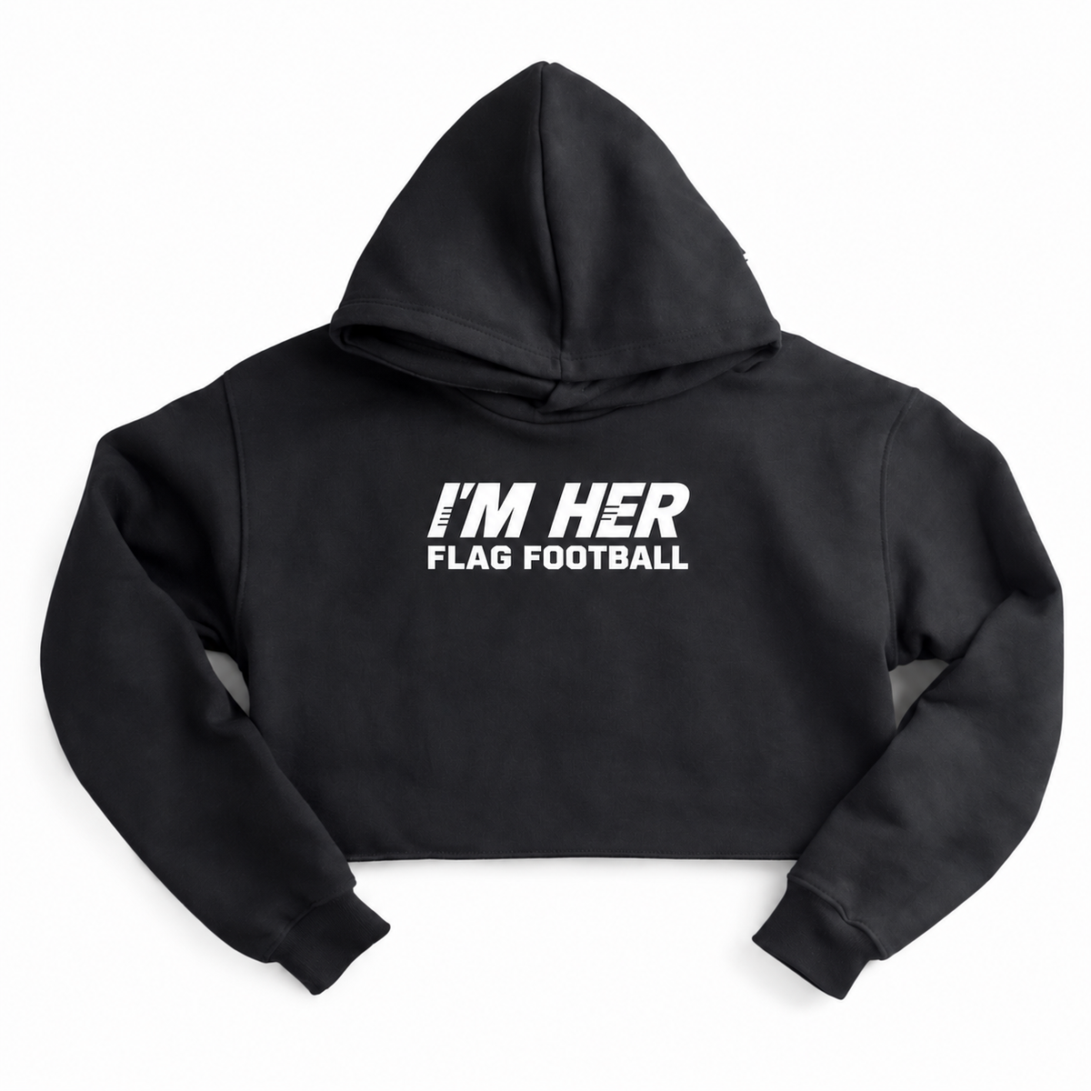 I'M HER CROP HOODIE- Side by Side Logo