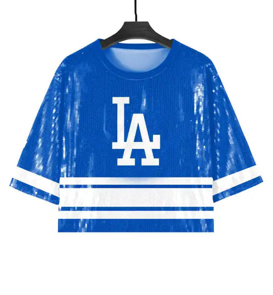 *NEW* LA DODGERS SEQUIN JERSEY TOP