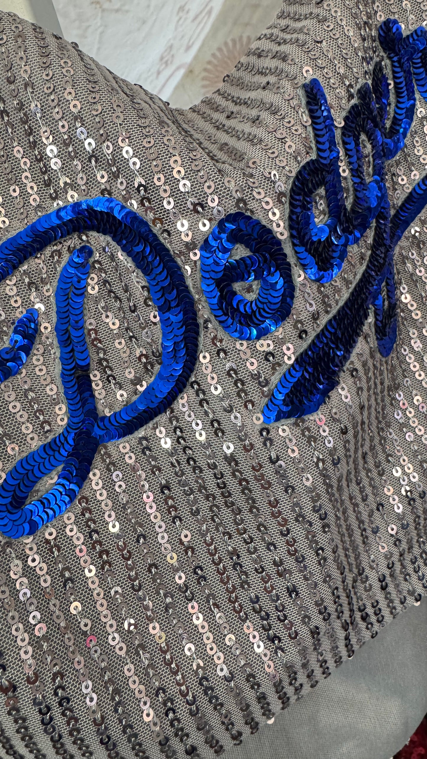 Dodger Crop Sequin Top